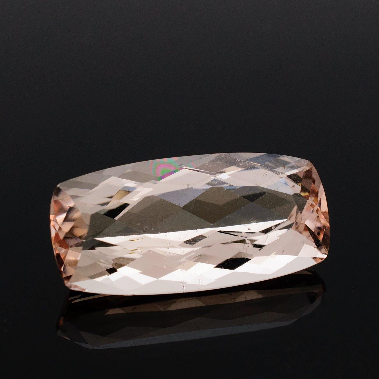 14.9 Carats Peach Elongated Cushion Shape Natural Morganite Gemstone - Modern Gem Jewelry 