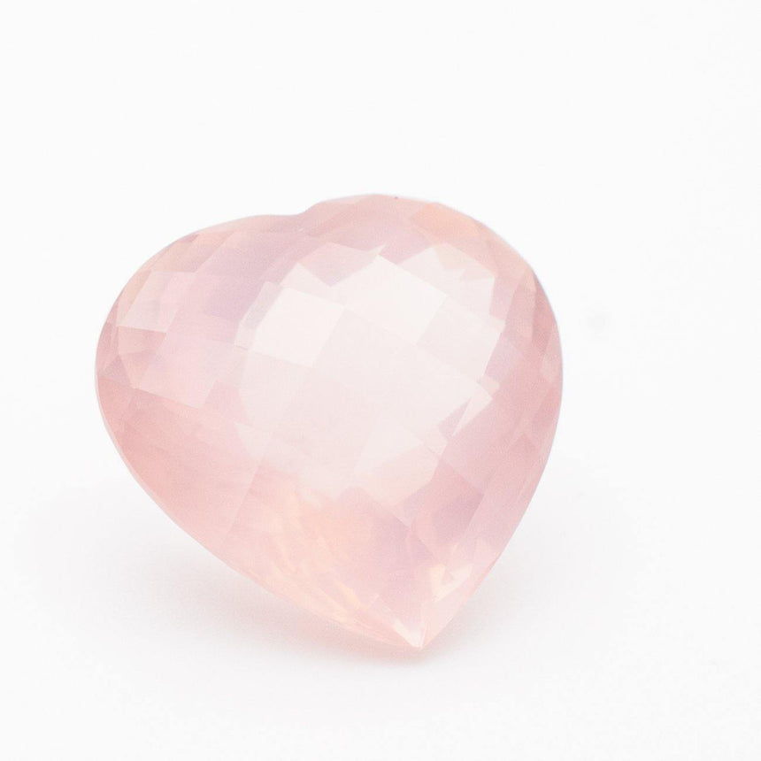 26.63 Carat  Natural Rose Quartz Heart Cut Loose Gemstone - Modern Gem Jewelry 