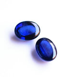 Loose Sapphire Gemstones | Matched Pair Cabochon Shape Royal Blue | 3.56 Carats Heated | Custom Jewelry | Modern Gem Jewelry