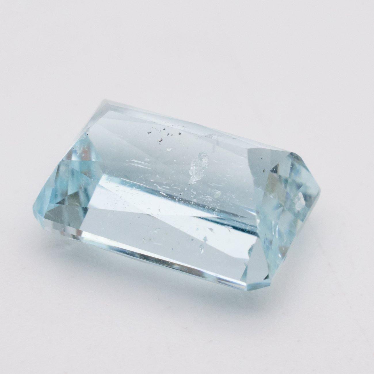 4.97 Carats Blue Natural Aquamarine Loose Gemstone Rectangular Cut - Modern Gem Jewelry 