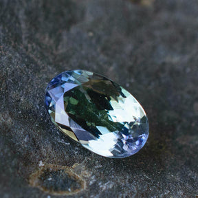 1.53 Carats Oval Cut Greenish Blue Genuine Natural Tanzanite Gemstone - Modern Gem Jewelry 