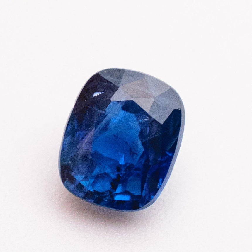 Sapphire Loose Gemstones | Cushion Cut Royal Blue | 0.96 Carat Heated | Custom Jewelry | Modern Gem Jewelry