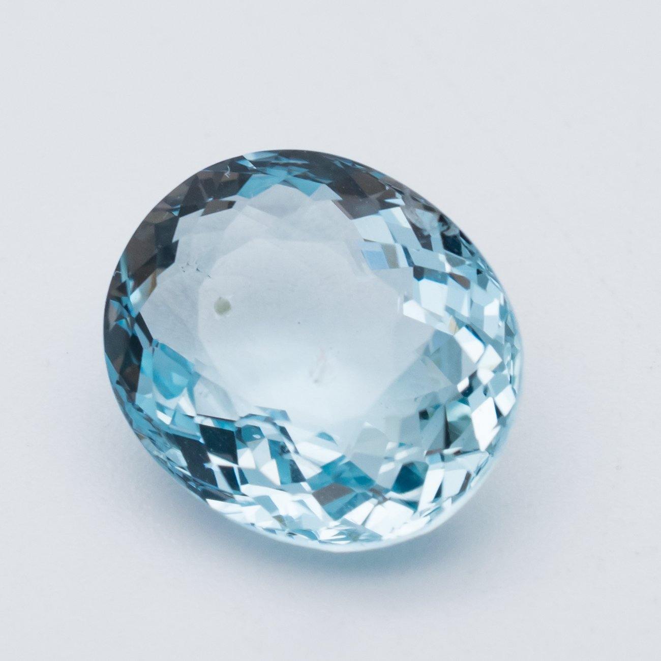 3.73 Carats Blue Natural Aquamarine Genuine Gemstone Oval Cut - Modern Gem Jewelry 