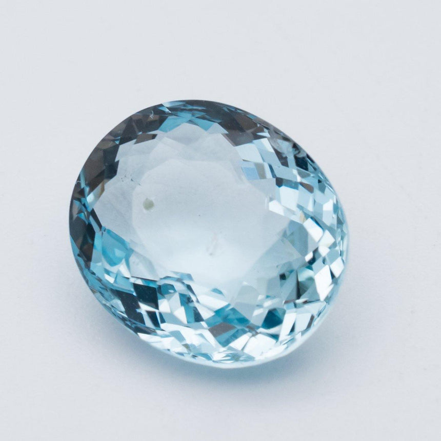 3.73 Carats Blue Natural Aquamarine Genuine Gemstone Oval Cut - Modern Gem Jewelry 