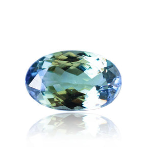 1.53 Carats Oval Cut Greenish Blue Genuine Natural Tanzanite Gemstone - Modern Gem Jewelry 