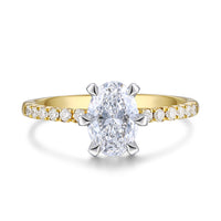 Jade • Six Prongs Diamond Ring In Yellow Gold