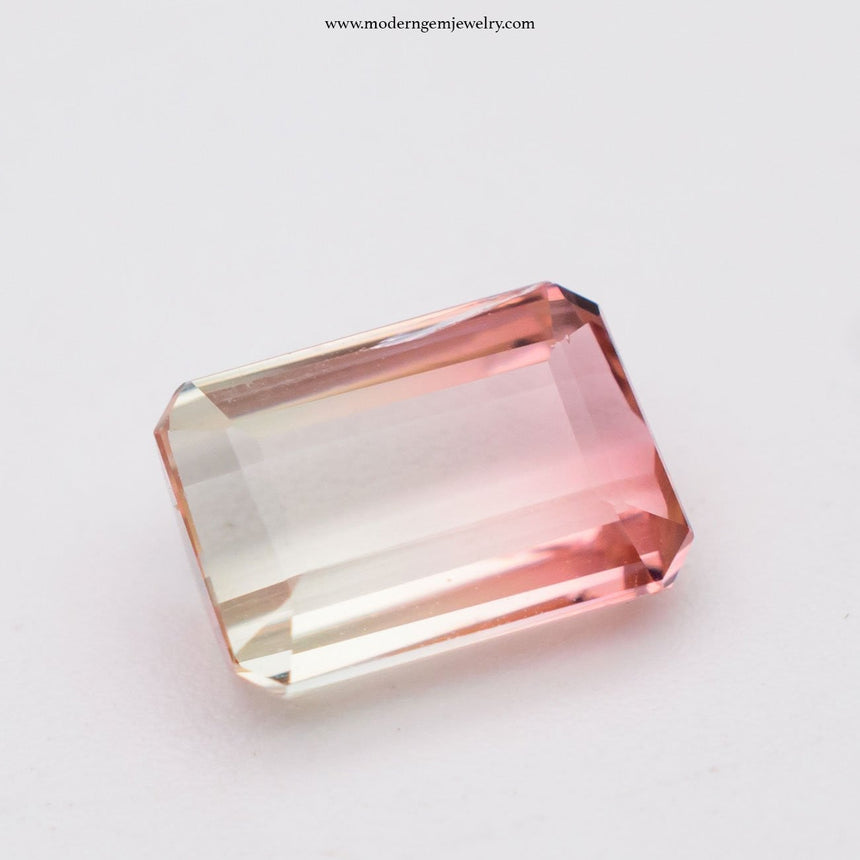 Natural Brazilian Watermelon Tourmaline Loose Gemstone Emerald Cut - Modern Gem Jewelry 