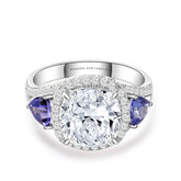 Cushion Cut Moissanite Ring| Custom Rings | Modern Gem Jewelry | Saratti
