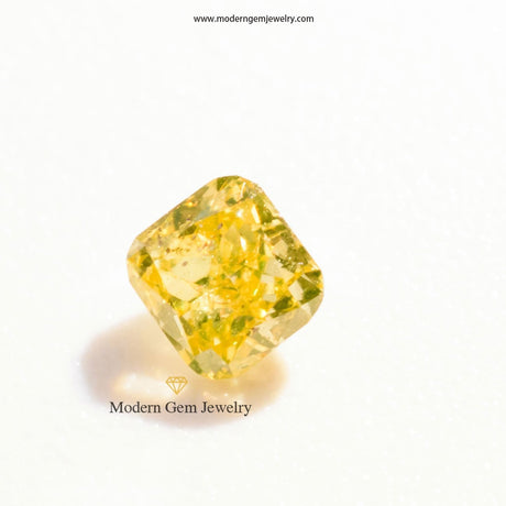 Yellow Cushion Cut Natural Diamond Loose Diamond Gemstone - Modern Gem Jewelry 