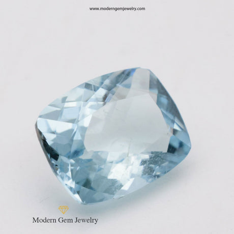 2.28 Carats Blue Brazil Natural Aquamarine Cushion Cut Loose Gemstone - Modern Gem Jewelry 