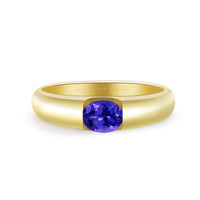 Tanzanite Engagement Ring Tension Set Yellow Gold