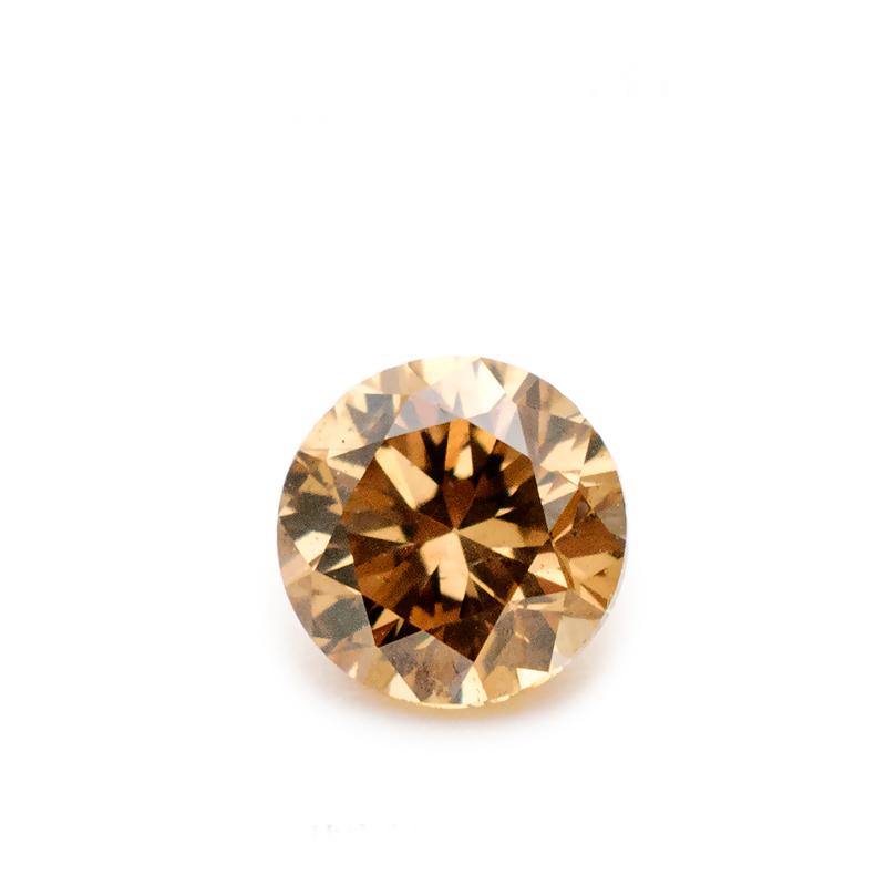 0.32 Carat Brown Natural Diamond Round Cut Loose Gemstone - Modern Gem Jewelry 