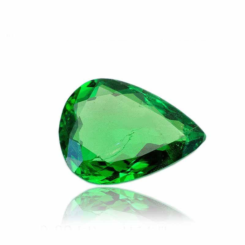 0.89 Carats Natural Tsavorite Garnet Gemstone Pear | 5.81 x 7..85 x 2.35mm - Modern Gem Jewelry 