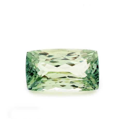 52 Carats Light Green Natural Kunzite Rectangular Cushion Cut - Modern Gem Jewelry 