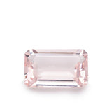 6.66 Carat Natural Mozambique Pink Morganite Emerald Cut - Modern Gem Jewelry 