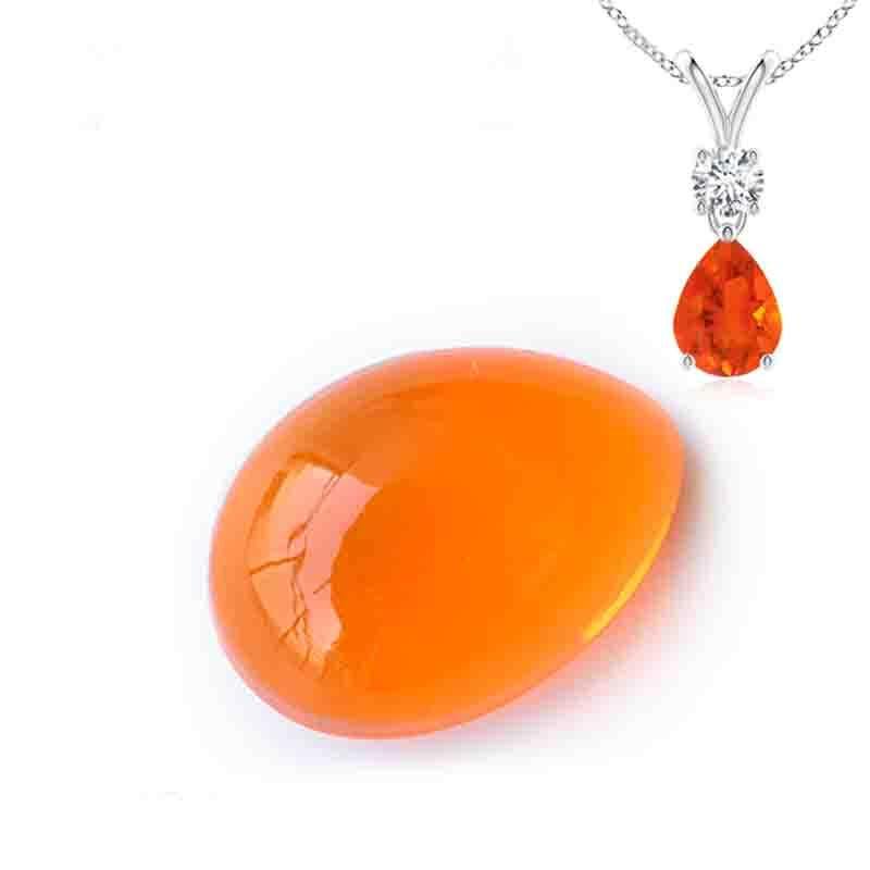 Attractive & Stricking 3.48 Carats Fine Natural Fire Opal  Loose Gemstone - Modern Gem Jewelry 