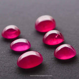 Loose Ruby Gemstone | Cabochon Pigeon Blood Red |  Treated | Custom Jewelry | Modern Gem Jewelry