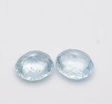 5.96 Carats Pair Top Colour Blue Natural Aquamarine Gemstone - Modern Gem Jewelry 