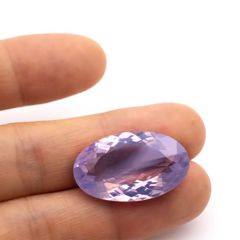 18 Carats Purple Natural Amethyst Oval Cut Loose Gemstone - Modern Gem Jewelry 