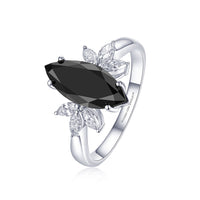 Davina • Vintage Black Diamond Engagement Ring