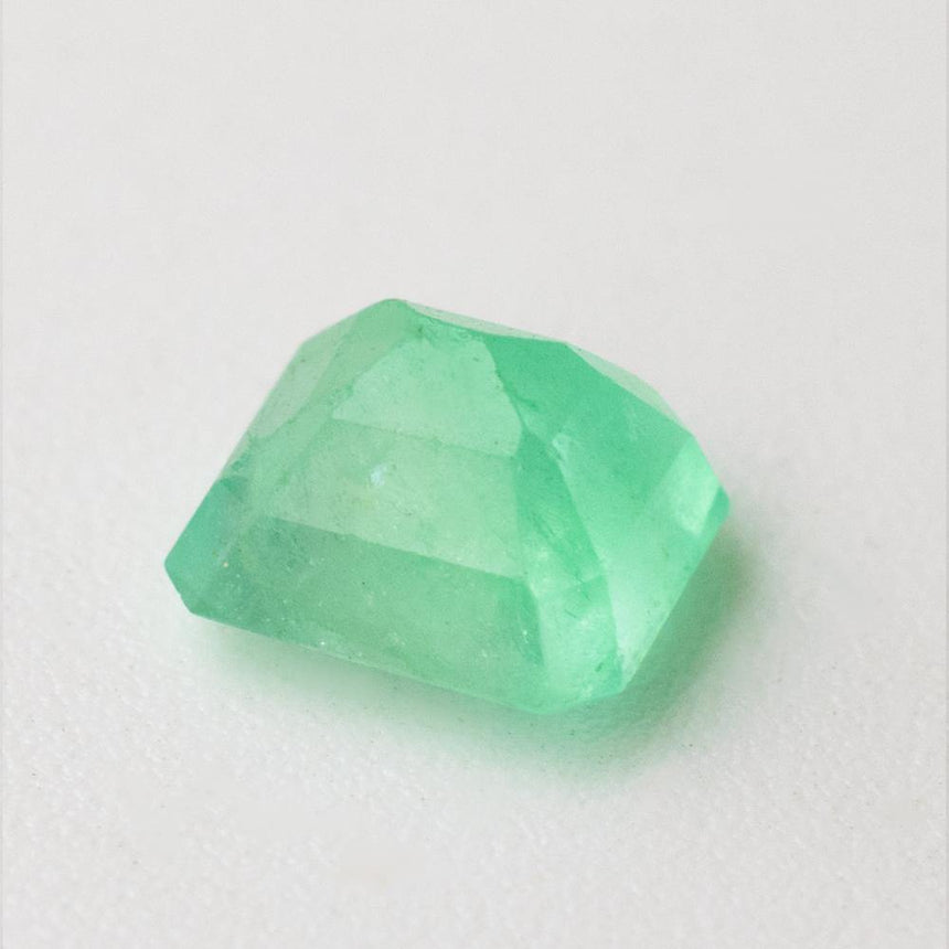 Emerald Gemstone | Emerald Cut Light Green | 1.57 Carats Minor-Oil | Custom Jewelry | Modern Gem Jewelry