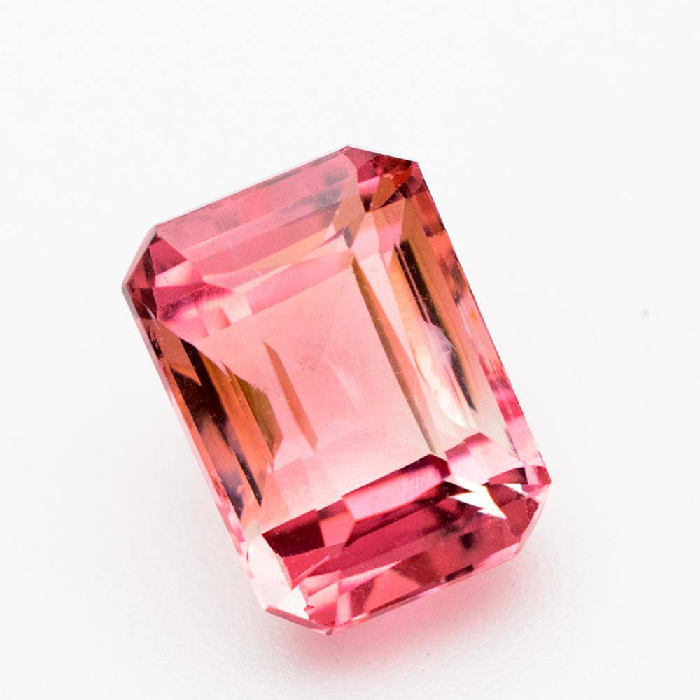 4.41 Carats Bi Color Tourmaline Emerald Cut Gemstone | 11.2mm x 81mm - Modern Gem Jewelry 