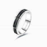 Black Diamond 4mm Men Wedding Band | Modern Gem Jewelry | Saratti