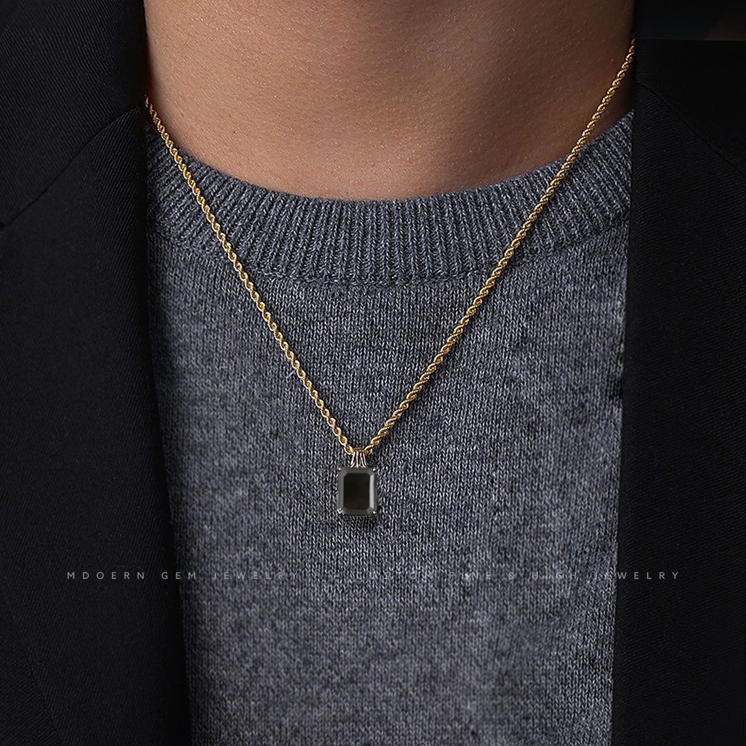 Buy Men's Black Chain Necklace Thick Box Chain Necklace 3.5mm Waterproof  Chain Stainless Steel Chain Black Jewelry by Modern Out Online in India -  Etsy