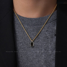 Black Diamond Necklace For Men | Saratti