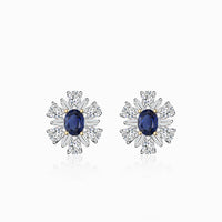 Blue Sapphire Stud Earrings