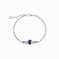 Sapphire and Diamond Vintage Inspired Bracelet