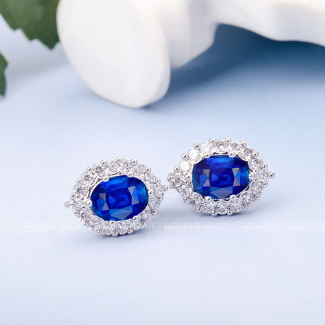 Sapphire and Diamond Necklace Vintage-Inspired | Modern Gem Jewelry