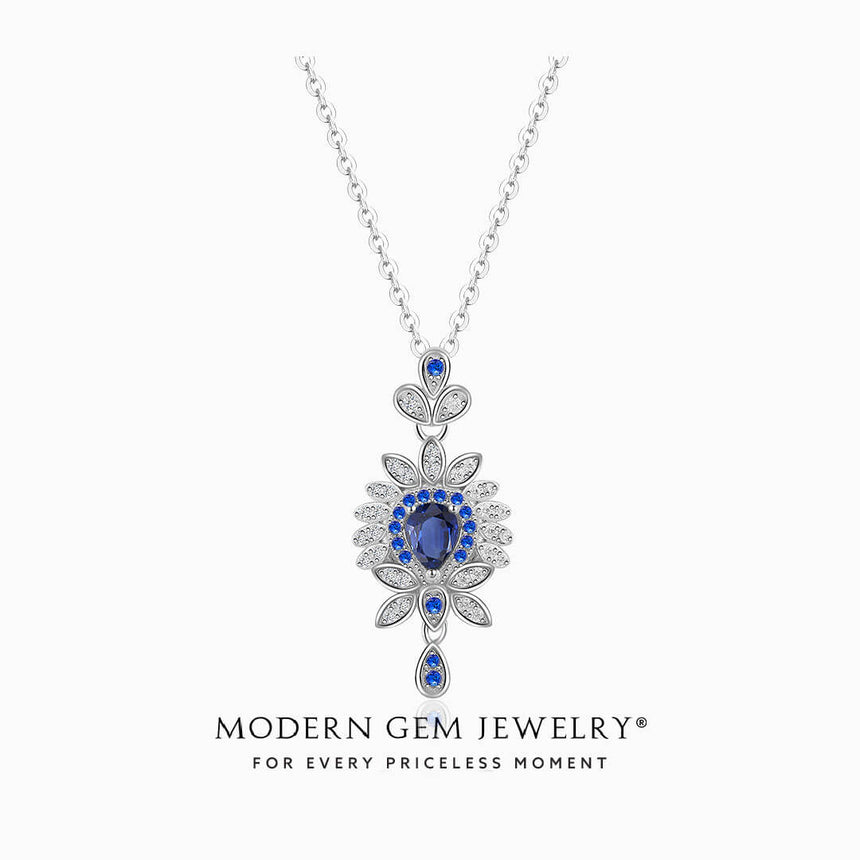 Pear Shape Sapphire Necklace | Saratti | Saratti Jewelry