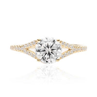 LUCIA • Split Shank Engagement Ring in Yellow Gold