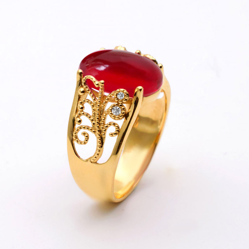 Ruby and Diamond Ring | Modern Gem Jewelry | Saratti 