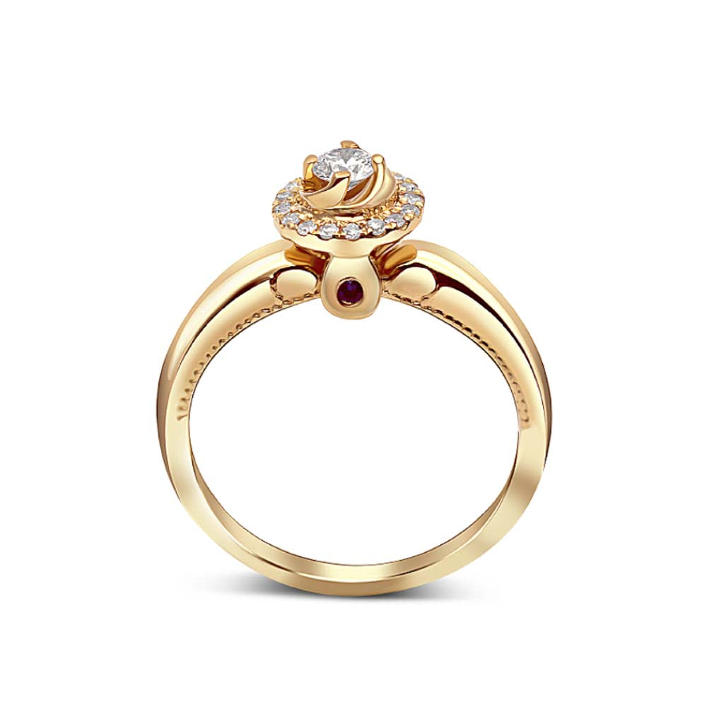Vintage Diamond Cluster Ring In 18K Yellow Gold | Custom Rings | Modern Gem Jewelry