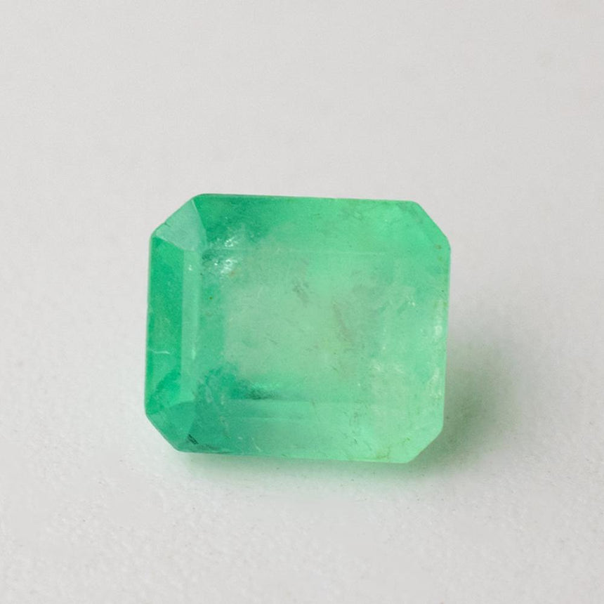 Emerald Gemstone | Emerald Cut Light Green | 1.57 Carats Minor-Oil | Custom Jewelry | Modern Gem Jewelry