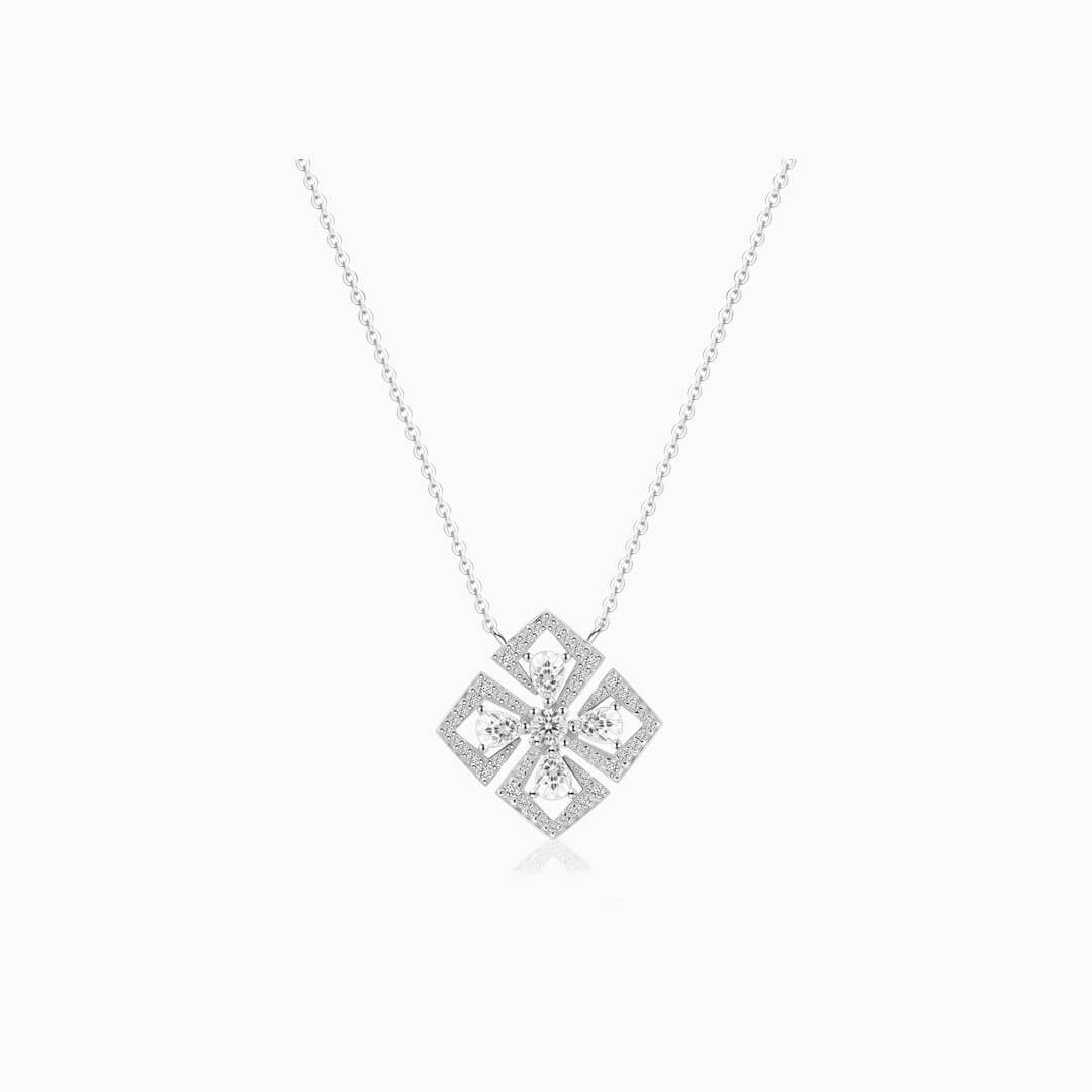 Costco Diamond Necklace in White Gold | Modern Gem Jewelry