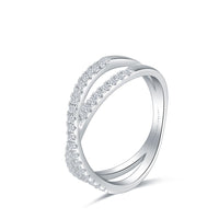 Criss Cross Wedding Band with Diamonds