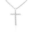 Infinity Cross Necklace In 18K White Gold | Saratti