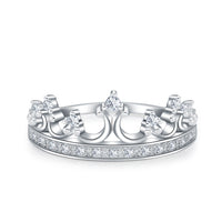 Tiara Wedding Band with Diamonds in White Gold