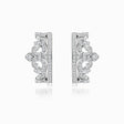 Tiara-Inspired Circle Diamond Earrings  | Modern Gem Jewelry