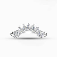 Tiara-Inspired Curved Wedding Band