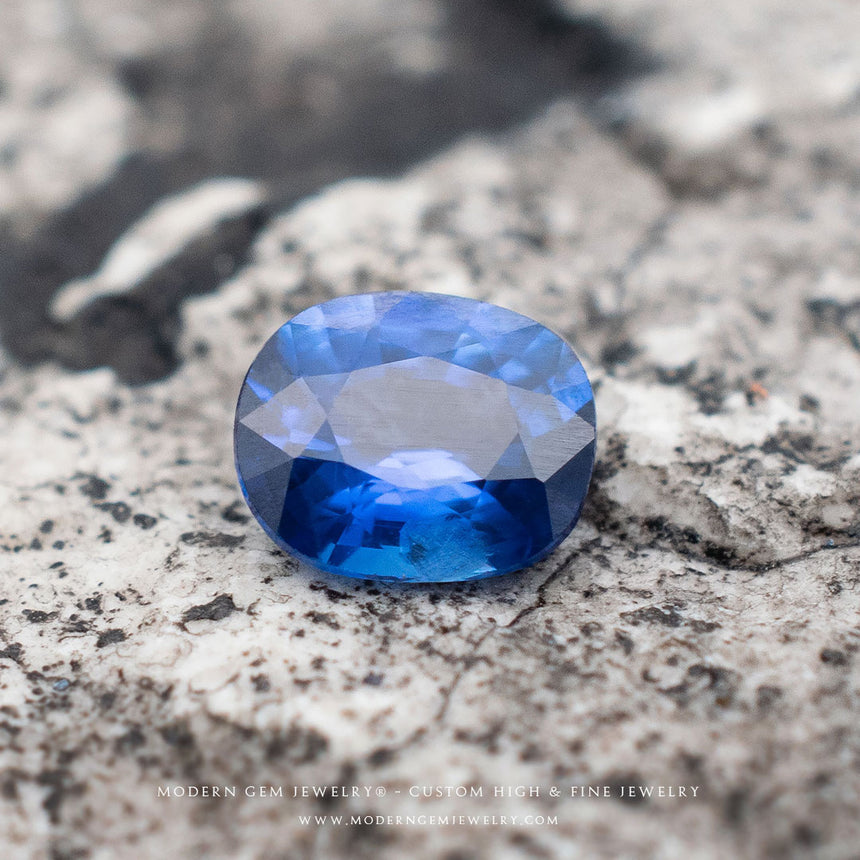 Natural Sapphire Gemstone | Cushion Cut Blue | 0.560 Carat Heated | Custom Jewelry | Modern Gem Jewelry