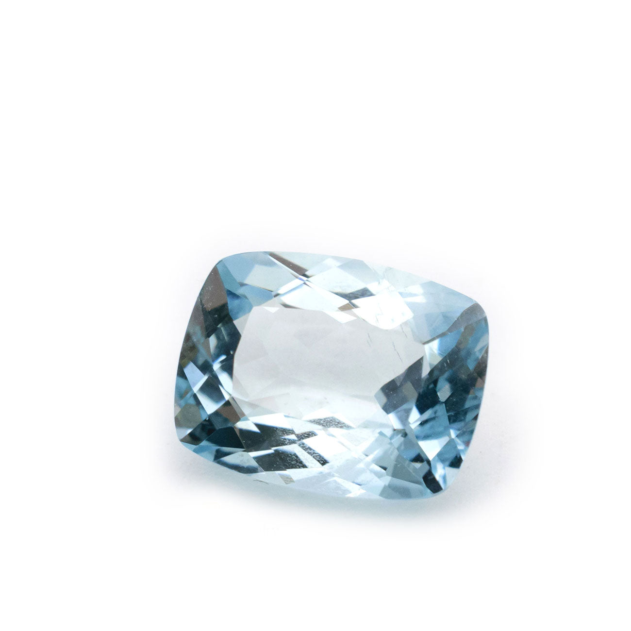 2.28 Carats Blue Brazil Natural Aquamarine Cushion Cut Loose Gemstone - Modern Gem Jewelry 