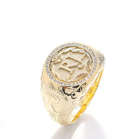 Regent Halo Men’s Diamond Signet Ring