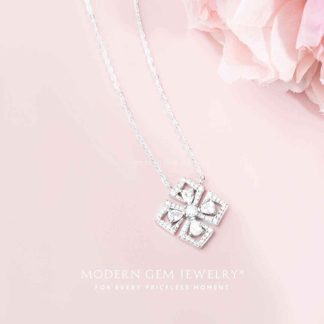 Costco Diamond Necklace Modern Gem Jewelry Moissanites 18K Rose Gold Made to Order