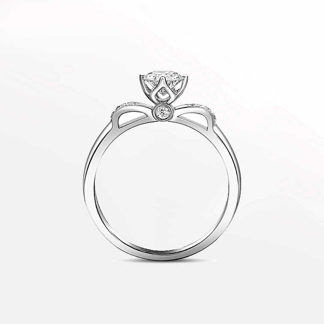 Prong set natural diamond engagement ring 