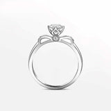 Prong set natural diamond engagement ring 