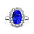 Royal Blue Natural Sapphire White Gold Heirloom Sapphire Ring 